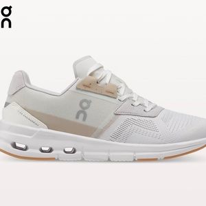 On Running Cloudrift Womens Sneakers in White & Sand